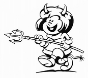 coloriage petite fille deguisee en diablesse